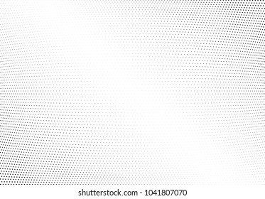 Abstract halftone wave dotted background. Halftone twisted grunge pattern, dot, circle.  Vector modern optical halftone pop art texture for poster, business card, cover, label mock-up, sticker layout