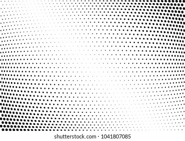 Abstract halftone wave dotted background. Halftone twisted grunge pattern, dot, circle.  Vector modern optical halftone pop art texture for poster, business card, cover, label mock-up, sticker layout