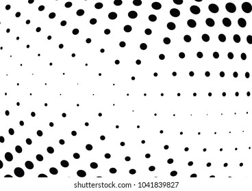 Abstract halftone wave dotted background. Halftone twisted grunge pattern, dot, circle.  Vector modern optical halftone pop art texture for poster, business card, cover, label mock-up, sticker layout