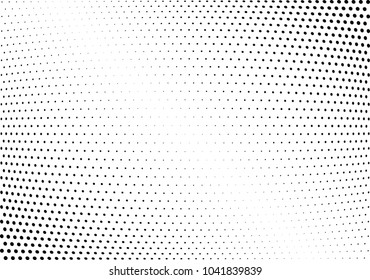 Abstract halftone wave dotted background. Halftone twisted grunge pattern, dot, circle.  Vector modern optical halftone pop art texture for poster, business card, cover, label mock-up, sticker layout