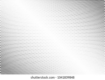 Abstract halftone wave dotted background. Halftone twisted grunge pattern, dot, circle.  Vector modern optical halftone pop art texture for poster, business card, cover, label mock-up, sticker layout