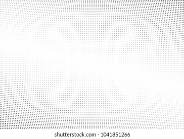 Abstract halftone wave dotted background. Halftone twisted grunge pattern, dot, circle.  Vector modern optical halftone pop art texture for poster, business card, cover, label mock-up, sticker layout