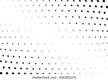 Abstract halftone wave dotted background. Halftone twisted grunge pattern, dot, circle.  Vector modern optical halftone pop art texture for poster, business card, cover, label mock-up, sticker layout