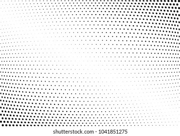 Abstract halftone wave dotted background. Halftone twisted grunge pattern, dot, circle.  Vector modern optical halftone pop art texture for poster, business card, cover, label mock-up, sticker layout