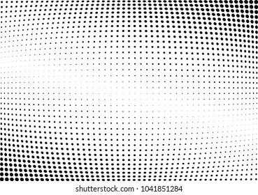 Abstract halftone wave dotted background. Halftone twisted grunge pattern, dot, circle.  Vector modern optical halftone pop art texture for poster, business card, cover, label mock-up, sticker layout