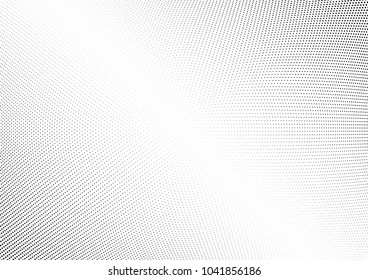 Abstract halftone wave dotted background. Halftone twisted grunge pattern, dot, circle.  Vector modern optical halftone pop art texture for poster, business card, cover, label mock-up, sticker layout