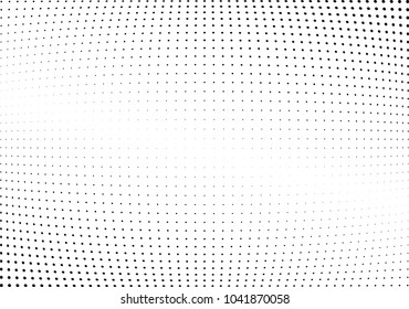 Abstract halftone wave dotted background. Halftone twisted grunge pattern, dot, circle.  Vector modern optical halftone pop art texture for poster, business card, cover, label mock-up, sticker layout