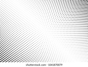 Abstract halftone wave dotted background. Halftone twisted grunge pattern, dot, circle.  Vector modern optical halftone pop art texture for poster, business card, cover, label mock-up, sticker layout