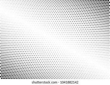 Abstract halftone wave dotted background. Halftone twisted grunge pattern, dot, circle.  Vector modern optical halftone pop art texture for poster, business card, cover, label mock-up, sticker layout