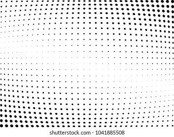 Abstract halftone wave dotted background. Halftone twisted grunge pattern, dot, circle.  Vector modern optical halftone pop art texture for poster, business card, cover, label mock-up, sticker layout