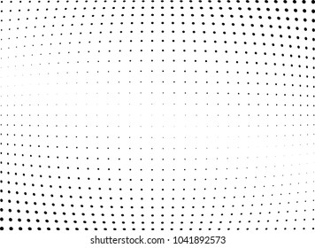 Abstract halftone wave dotted background. Halftone twisted grunge pattern, dot, circle.  Vector modern optical halftone pop art texture for poster, business card, cover, label mock-up, sticker layout
