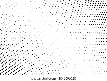 Abstract halftone wave dotted background. Halftone twisted grunge pattern, dot, circle.  Vector modern optical halftone pop art texture for poster, business card, cover, label mock-up, sticker layout