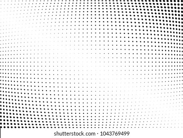 Abstract halftone wave dotted background. Halftone twisted grunge pattern, dot, circle.  Vector modern optical halftone pop art texture for poster, business card, cover, label mock-up, sticker layout