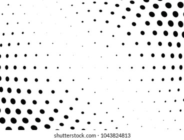 Abstract halftone wave dotted background. Halftone twisted grunge pattern, dot, circle.  Vector modern optical halftone pop art texture for poster, business card, cover, label mock-up, sticker layout