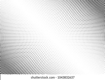 Abstract halftone wave dotted background. Halftone twisted grunge pattern, dot, circle.  Vector modern optical halftone pop art texture for poster, business card, cover, label mock-up, sticker layout
