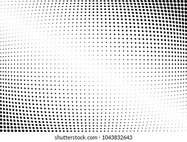 Abstract halftone wave dotted background. Halftone twisted grunge pattern, dot, circle.  Vector modern optical halftone pop art texture for poster, business card, cover, label mock-up, sticker layout