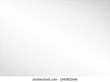 Abstract halftone wave dotted background. Halftone twisted grunge pattern, dot, circle.  Vector modern optical halftone pop art texture for poster, business card, cover, label mock-up, sticker layout