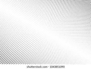 Abstract halftone wave dotted background. Halftone twisted grunge pattern, dot, circle.  Vector modern optical halftone pop art texture for poster, business card, cover, label mock-up, sticker layout