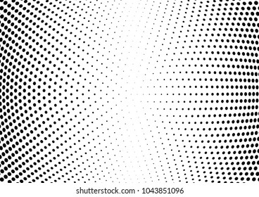 Abstract halftone wave dotted background. Halftone twisted grunge pattern, dot, circle.  Vector modern optical halftone pop art texture for poster, business card, cover, label mock-up, sticker layout