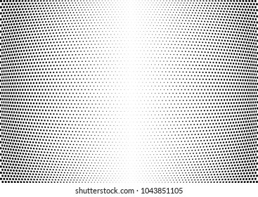 Abstract halftone wave dotted background. Halftone twisted grunge pattern, dot, circle.  Vector modern optical halftone pop art texture for poster, business card, cover, label mock-up, sticker layout