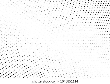 Abstract halftone wave dotted background. Halftone twisted grunge pattern, dot, circle.  Vector modern optical halftone pop art texture for poster, business card, cover, label mock-up, sticker layout