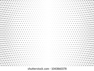 Abstract halftone wave dotted background. Halftone twisted grunge pattern, dot, circle.  Vector modern optical halftone pop art texture for poster, business card, cover, label mock-up, sticker layout