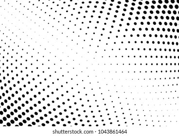 Abstract halftone wave dotted background. Halftone twisted grunge pattern, dot, circle.  Vector modern optical halftone pop art texture for poster, business card, cover, label mock-up, sticker layout