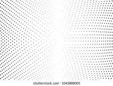 Abstract halftone wave dotted background. Halftone twisted grunge pattern, dot, circle.  Vector modern optical halftone pop art texture for poster, business card, cover, label mock-up, sticker layout