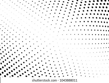 Abstract halftone wave dotted background. Halftone twisted grunge pattern, dot, circle.  Vector modern optical halftone pop art texture for poster, business card, cover, label mock-up, sticker layout