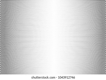 Abstract halftone wave dotted background. Halftone twisted grunge pattern, dot, circle.  Vector modern optical halftone pop art texture for poster, business card, cover, label mock-up, sticker layout
