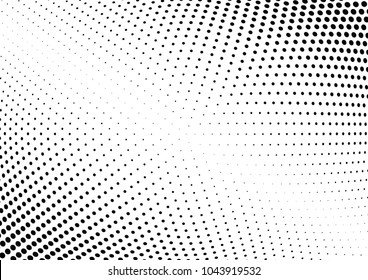 Abstract halftone wave dotted background. Halftone twisted grunge pattern, dot, circle.  Vector modern optical halftone pop art texture for poster, business card, cover, label mock-up, sticker layout
