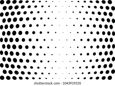 Abstract halftone wave dotted background. Halftone twisted grunge pattern, dot, circle.  Vector modern optical halftone pop art texture for poster, business card, cover, label mock-up, sticker layout