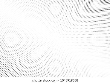 Abstract halftone wave dotted background. Halftone twisted grunge pattern, dot, circle.  Vector modern optical halftone pop art texture for poster, business card, cover, label mock-up, sticker layout