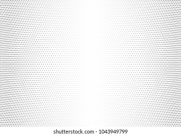 Abstract halftone wave dotted background. Halftone twisted grunge pattern, dot, circle.  Vector modern optical halftone pop art texture for poster, business card, cover, label mock-up, sticker layout