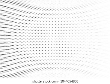 Abstract halftone wave dotted background. Halftone twisted grunge pattern, dot, circle.  Vector modern optical halftone pop art texture for poster, business card, cover, label mock-up, sticker layout