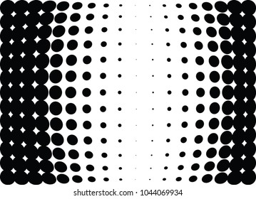 Abstract halftone wave dotted background. Halftone twisted grunge pattern, dot, circle.  Vector modern optical halftone pop art texture for poster, business card, cover, label mock-up, sticker layout