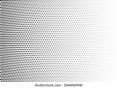 Abstract halftone wave dotted background. Halftone twisted grunge pattern, dot, circle.  Vector modern optical halftone pop art texture for poster, business card, cover, label mock-up, sticker layout
