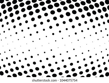 Abstract halftone wave dotted background. Halftone twisted grunge pattern, dot, circle.  Vector modern optical halftone pop art texture for poster, business card, cover, label mock-up, sticker layout