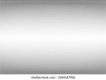 Abstract halftone wave dotted background. Halftone twisted grunge pattern, dot, circle.  Vector modern optical halftone pop art texture for poster, business card, cover, label mock-up, sticker layout