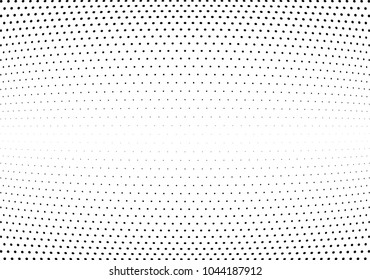 Abstract halftone wave dotted background. Halftone twisted grunge pattern, dot, circle.  Vector modern optical halftone pop art texture for poster, business card, cover, label mock-up, sticker layout