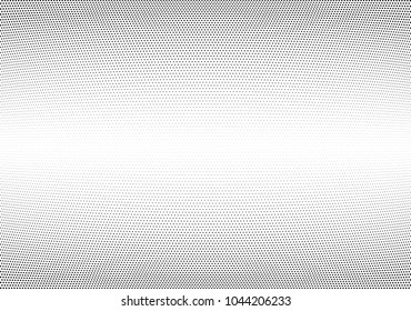 Abstract halftone wave dotted background. Halftone twisted grunge pattern, dot, circle.  Vector modern optical halftone pop art texture for poster, business card, cover, label mock-up, sticker layout