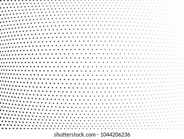 Abstract halftone wave dotted background. Halftone twisted grunge pattern, dot, circle.  Vector modern optical halftone pop art texture for poster, business card, cover, label mock-up, sticker layout