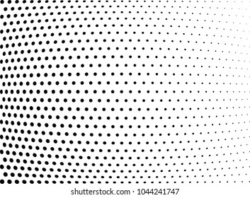 Abstract halftone wave dotted background. Halftone twisted grunge pattern, dot, circle.  Vector modern optical halftone pop art texture for poster, business card, cover, label mock-up, sticker layout