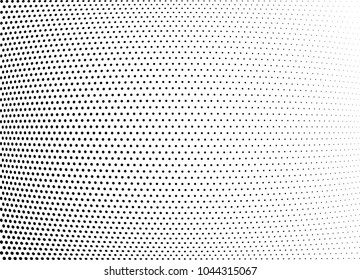 Abstract halftone wave dotted background. Halftone twisted grunge pattern, dot, circle.  Vector modern optical halftone pop art texture for poster, business card, cover, label mock-up, sticker layout