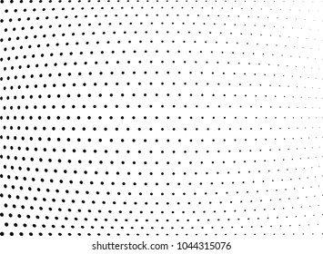 Abstract halftone wave dotted background. Halftone twisted grunge pattern, dot, circle.  Vector modern optical halftone pop art texture for poster, business card, cover, label mock-up, sticker layout