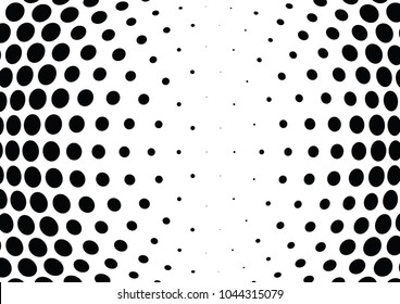 Abstract halftone wave dotted background. Halftone twisted grunge pattern, dot, circle.  Vector modern optical halftone pop art texture for poster, business card, cover, label mock-up, sticker layout