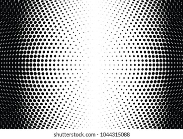 Abstract halftone wave dotted background. Halftone twisted grunge pattern, dot, circle.  Vector modern optical halftone pop art texture for poster, business card, cover, label mock-up, sticker layout