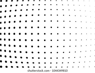 Abstract halftone wave dotted background. Halftone twisted grunge pattern, dot, circle.  Vector modern optical halftone pop art texture for poster, business card, cover, label mock-up, sticker layout