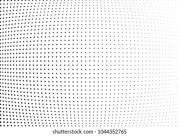 Abstract halftone wave dotted background. Halftone twisted grunge pattern, dot, circle.  Vector modern optical halftone pop art texture for poster, business card, cover, label mock-up, sticker layout