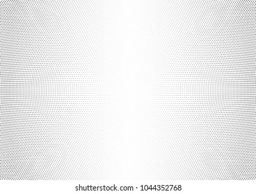 Abstract halftone wave dotted background. Halftone twisted grunge pattern, dot, circle.  Vector modern optical halftone pop art texture for poster, business card, cover, label mock-up, sticker layout